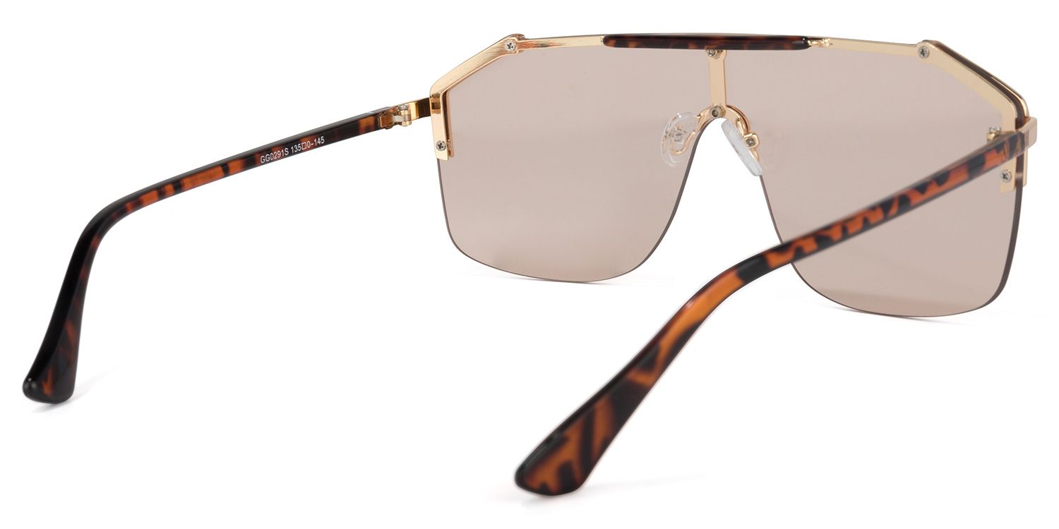 Titus Geometric Beige Sunglasses | Zeelool Glasses4