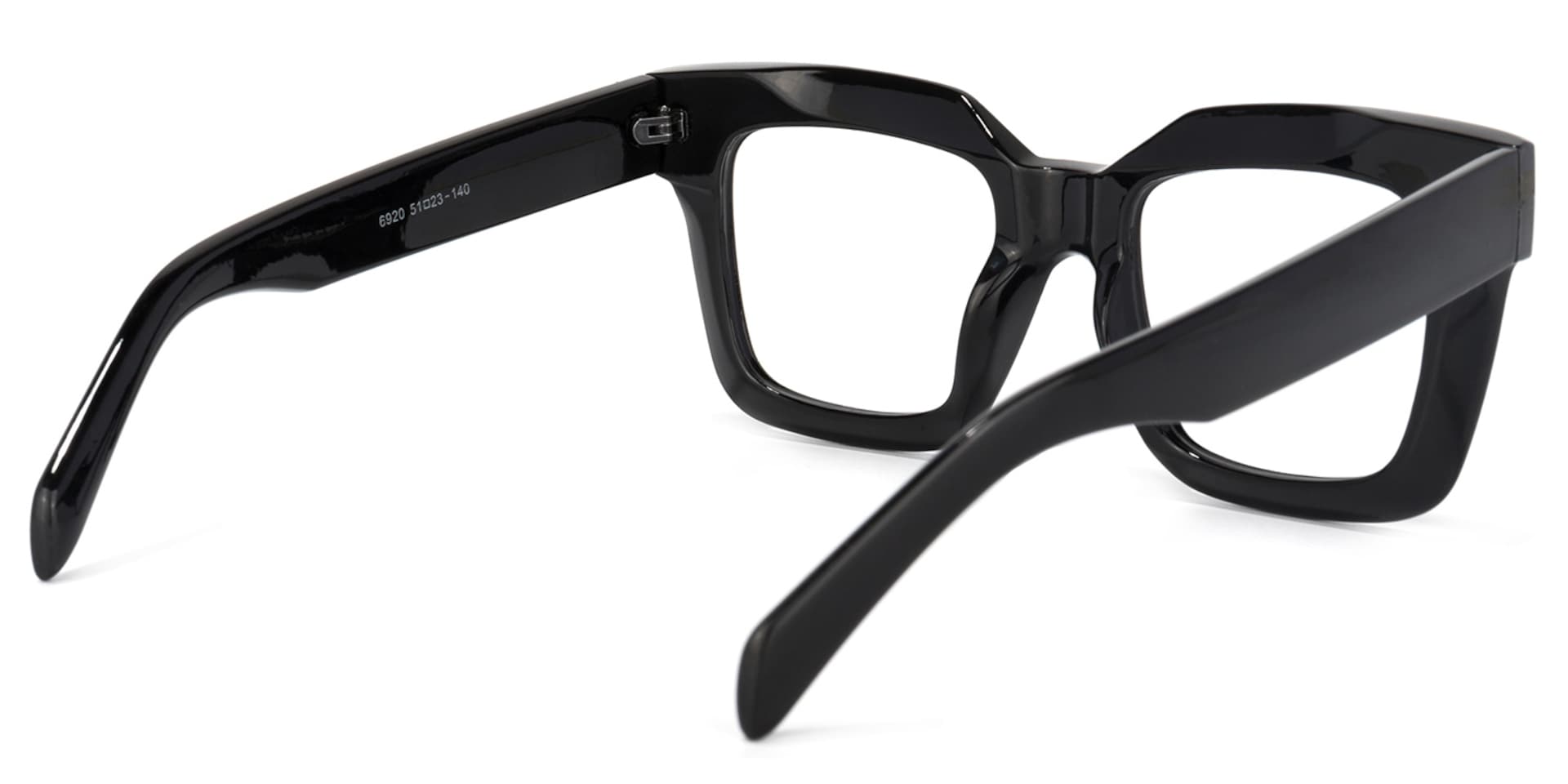 Trinity Square Black Glasses | Zeelool Glasses4