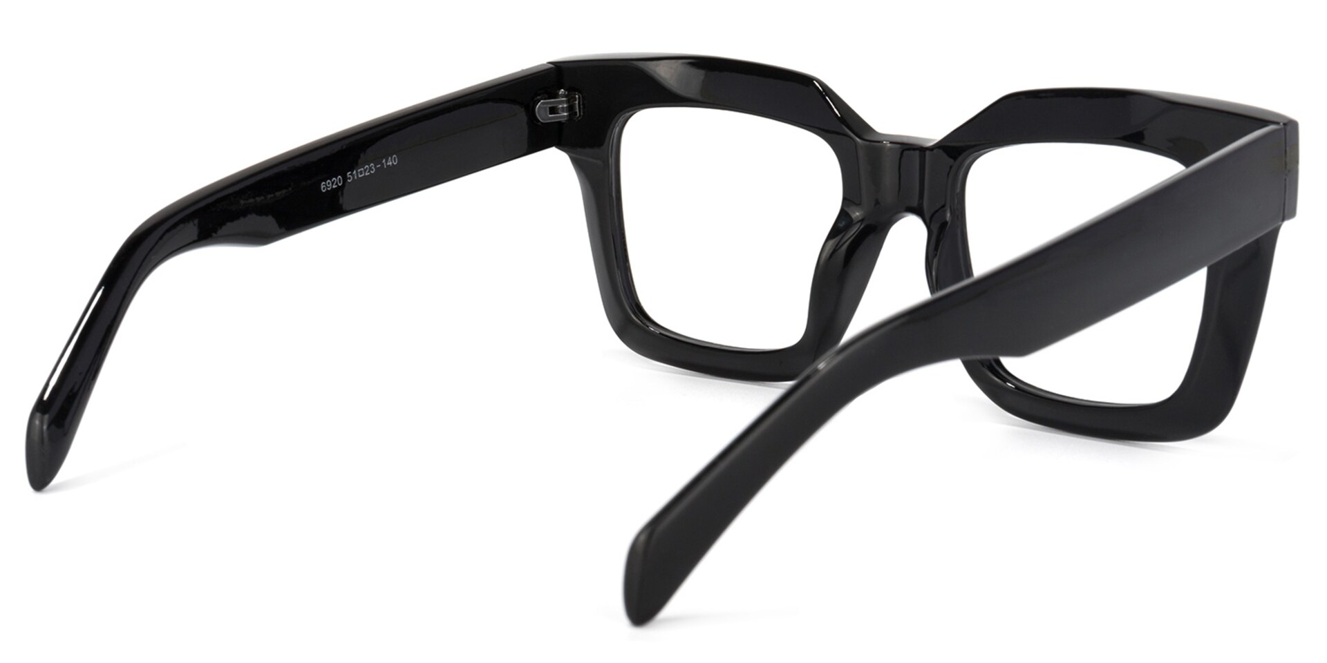 Trinity Square Black Glasses | Zeelool Glasses4
