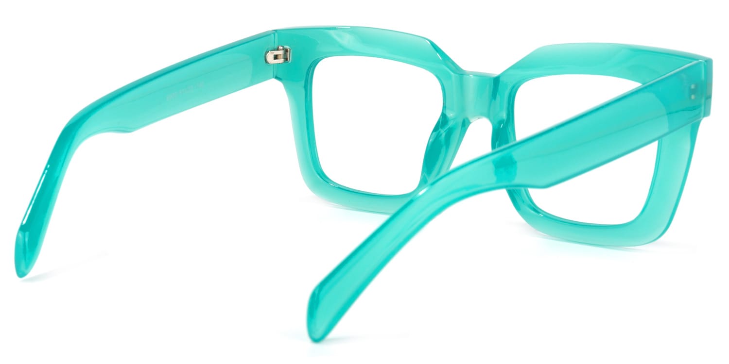 Trinity Square Green Glasses | Zeelool Glasses4