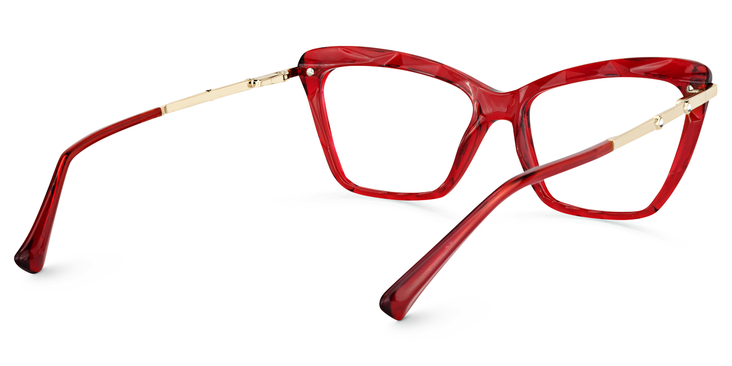 Juliet Cateye Red Glasses | Zeelool Glasses4