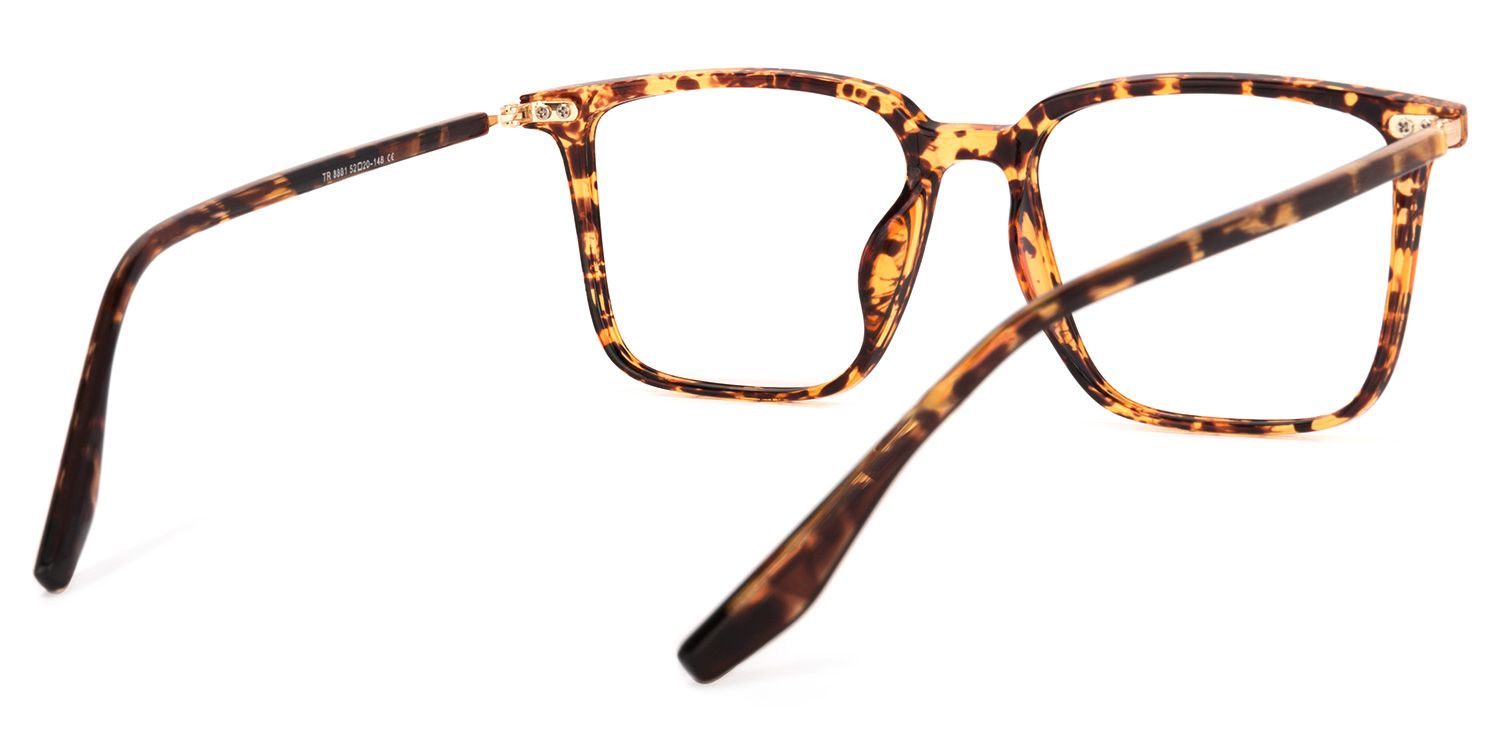 Tobias Square Tortoise Glasses | Zeelool Glasses4