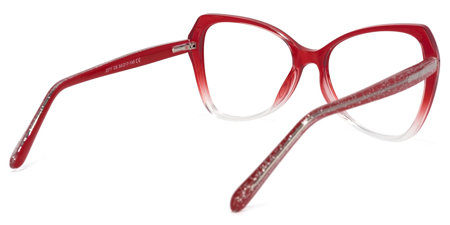 Eleanora Butterfly Red Glasses | Zeelool Glasses3