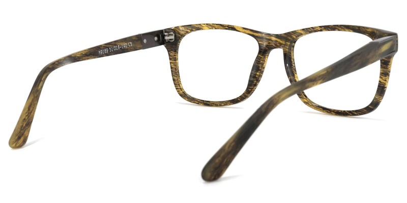 Wyatt Rectangle Yellow-Wood Glasses | Zeelool Glasses4