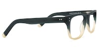 Tegan Rectangle Dark-Green Glasses3