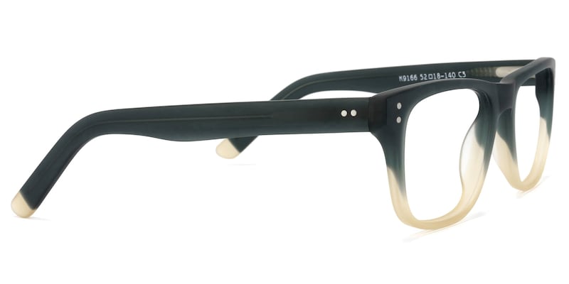 Tegan Rectangle Dark-Green Glasses | Zeelool Glasses3