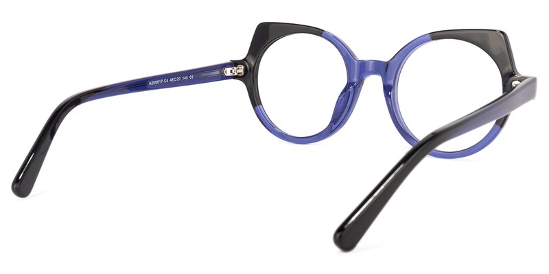 Gilbert Cateye Dark-Blue Glasses | Zeelool Glasses4