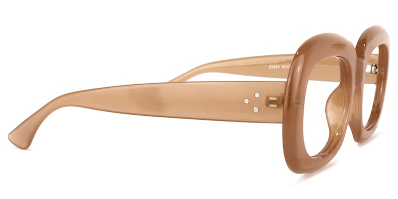 Wade Oval Brown Glasses | Zeelool Glasses3