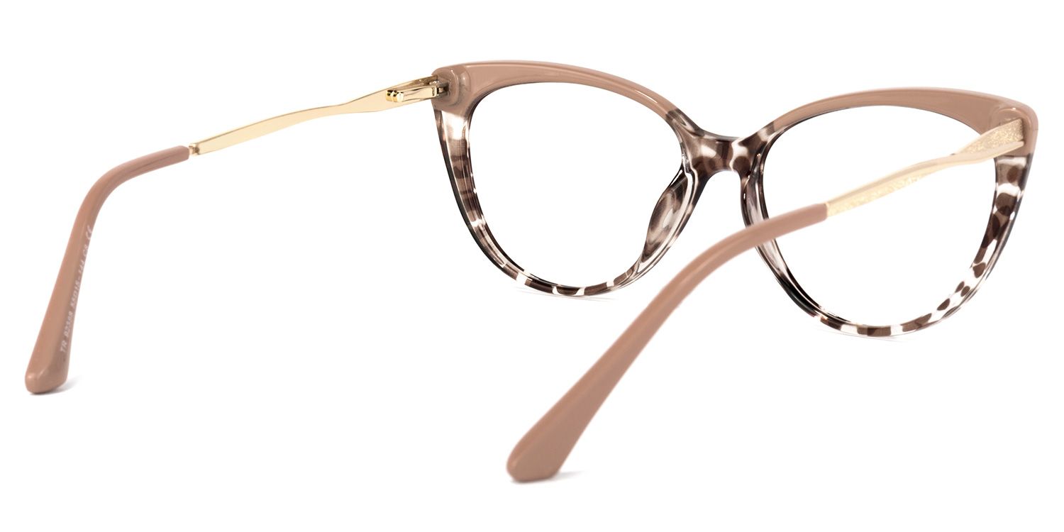 Marcus Cateye Cameo-Brown Glasses | Zeelool Glasses4
