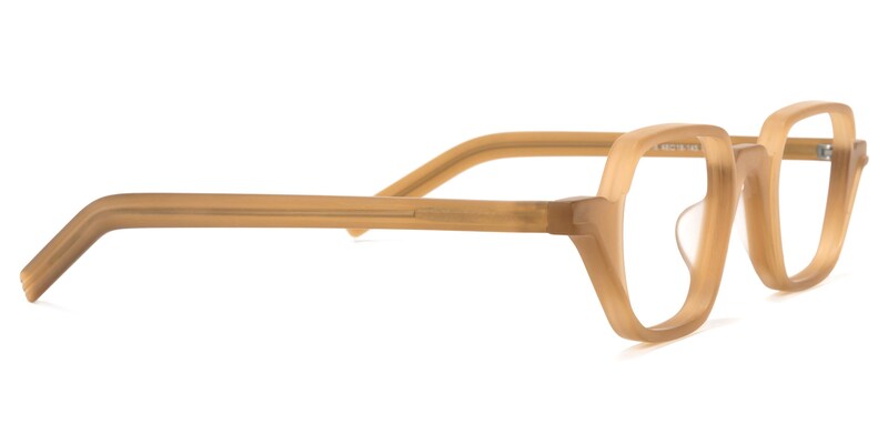 Yasin Square Cameo-Brown Glasses | Zeelool Glasses3