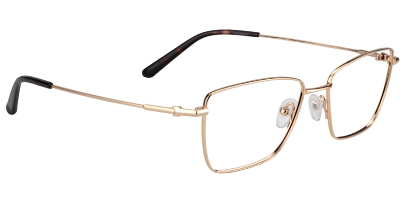 Rectangle Gold Glasses | Zeelool Eyeglass Frames3