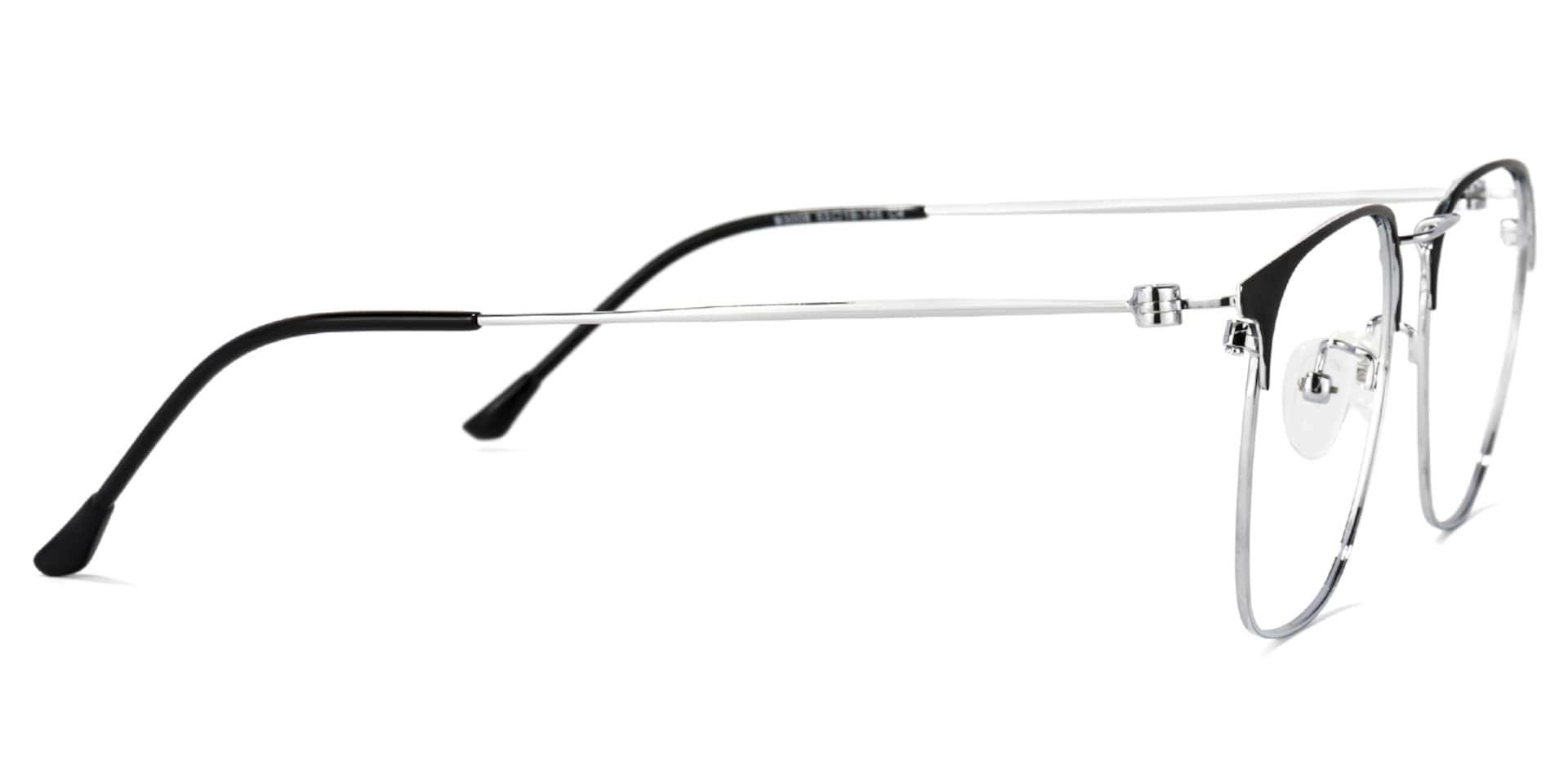 Yulisa Browline Silver Glasses | Zeelool Glasses3