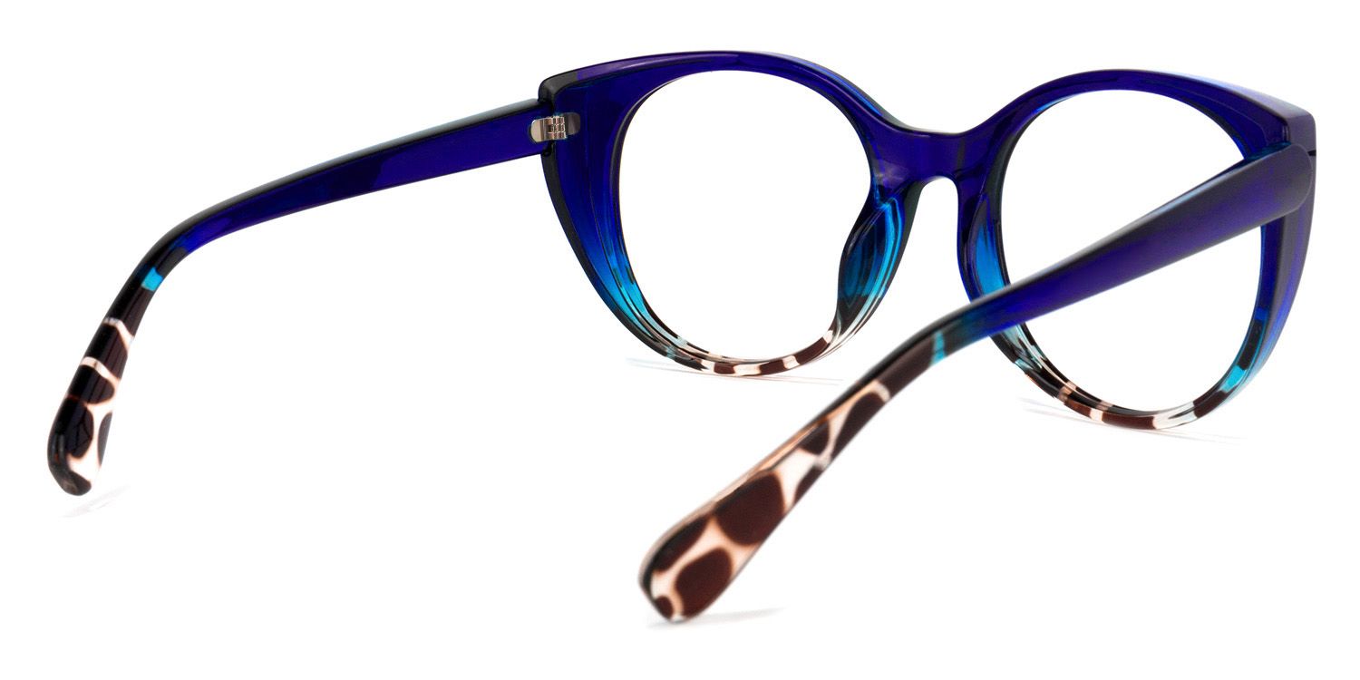 Migdalia Cateye Dark-Blue Glasses | Zeelool Glasses3