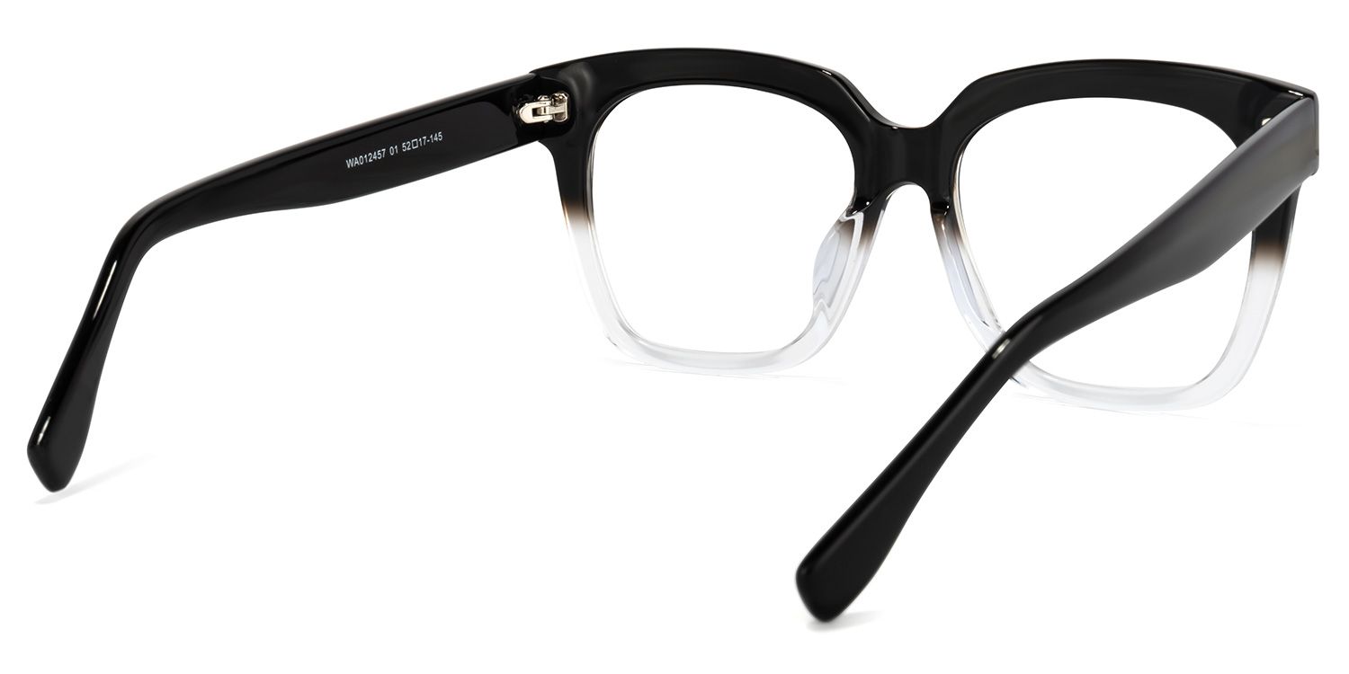 Xion Square Black-Crystal Eyeglasses and Ombre Frames4