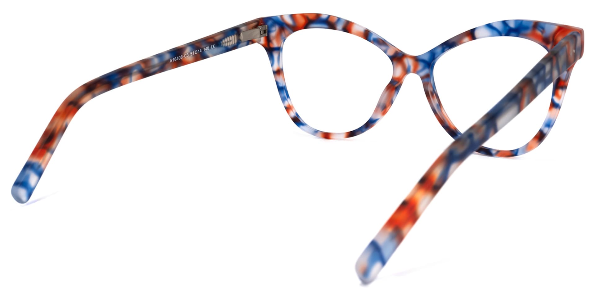 Eschwege Cateye Blue-Floral Glasses | Zeelool Glasses4