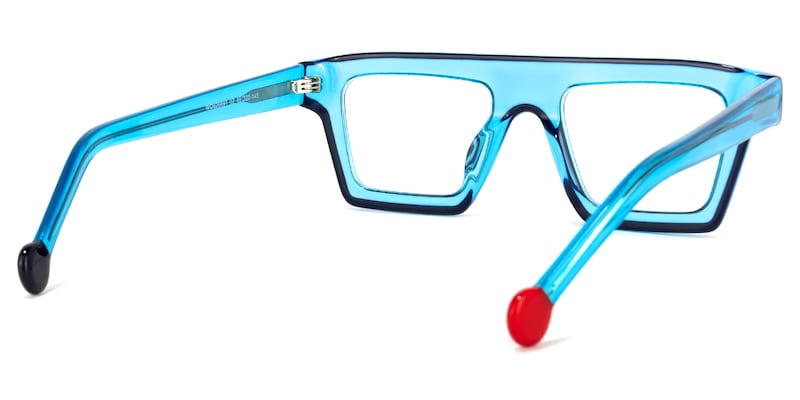 Gerri Square Blue Glasses | Zeelool Glasses4