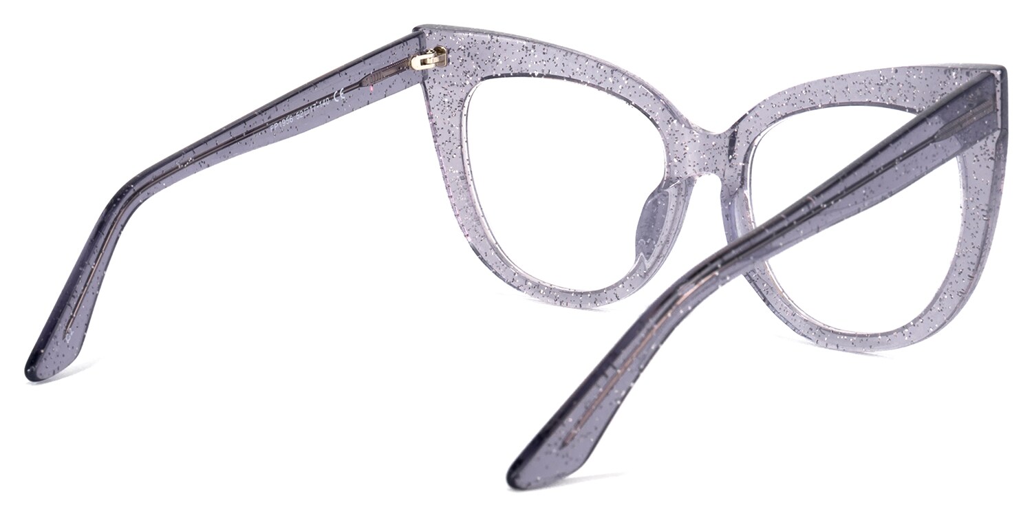 Trenton Cateye Gray Glasses | Zeelool Glasses4