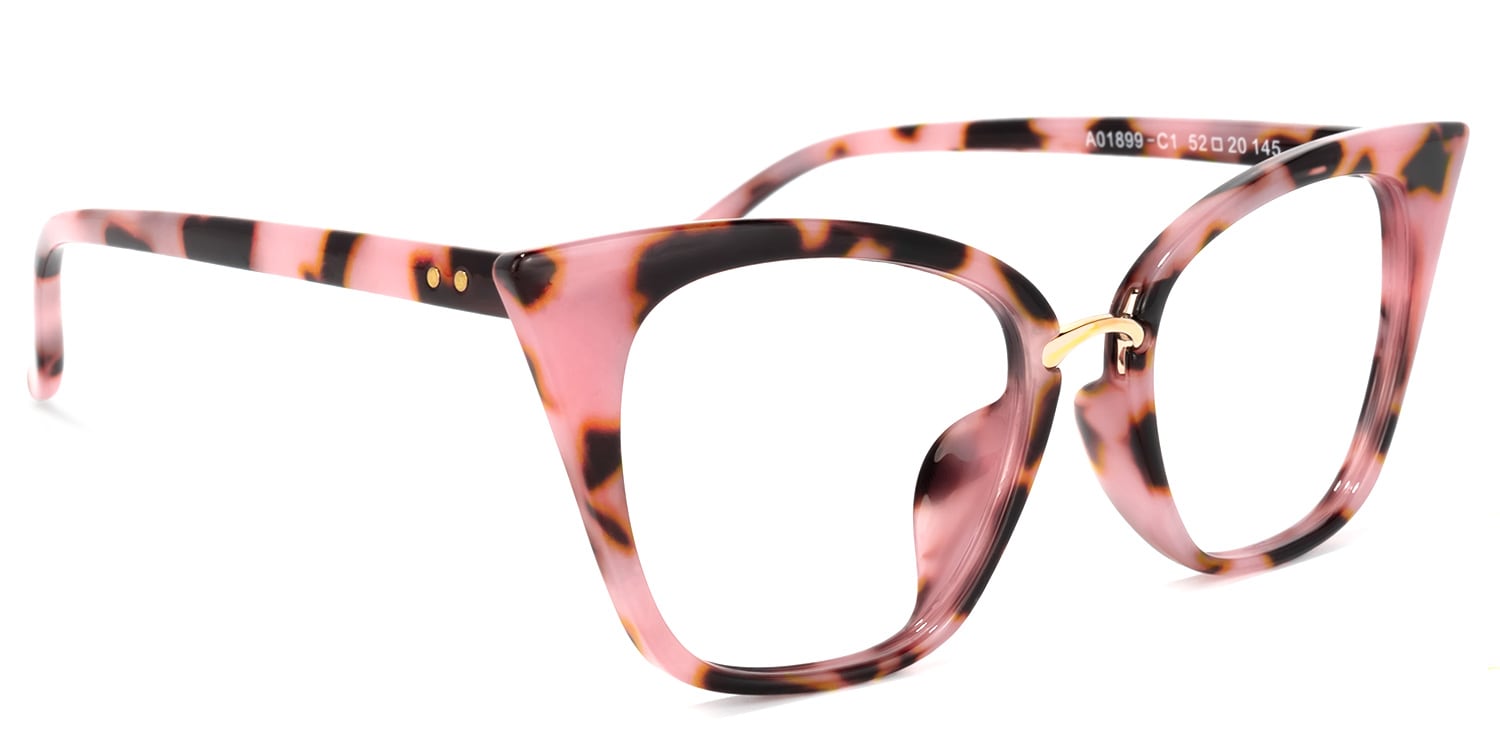 Chandrikar Cat Eye Pink-Floral Frame Glasses | Zeelool2