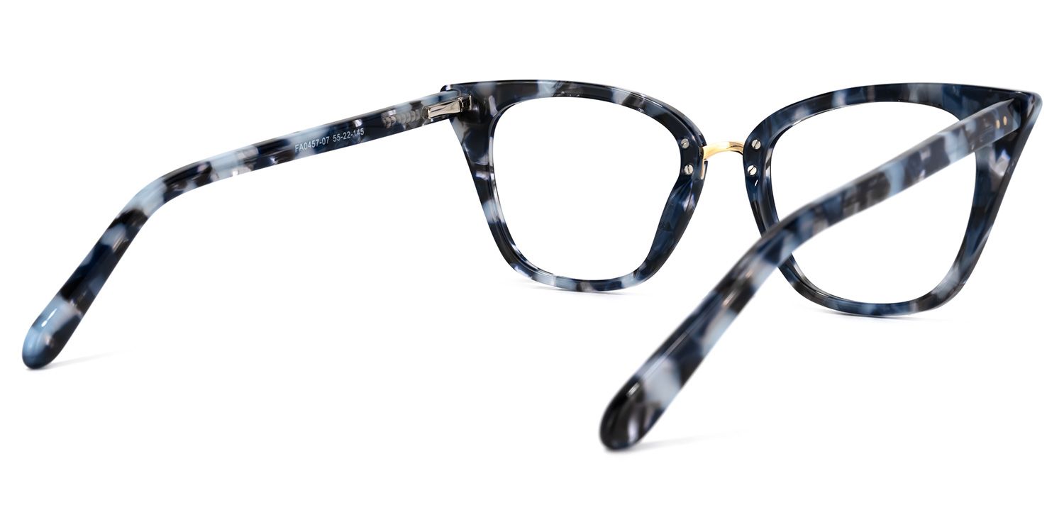 Martha Cat Eye Blue-Tortoise Glasses | Zeelool Glasses4