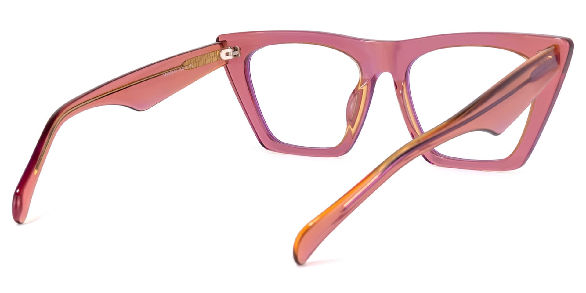 Cecile Cat Eye Pink Glasses | Zeelool Glasses4