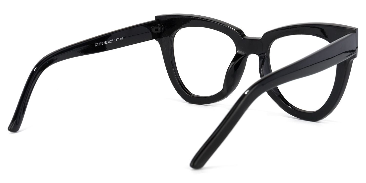 Hassan Cateye Black Glasses | Zeelool Glasses4
