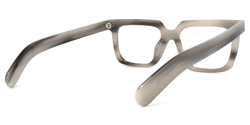 Pitts Square Gray Glasses | Zeelool Glasses4