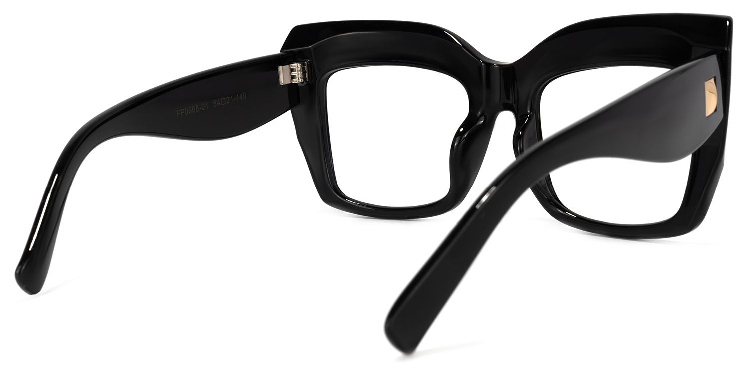 Alberta Cat Eye Black Frame Glasses | Zeelool Optical4