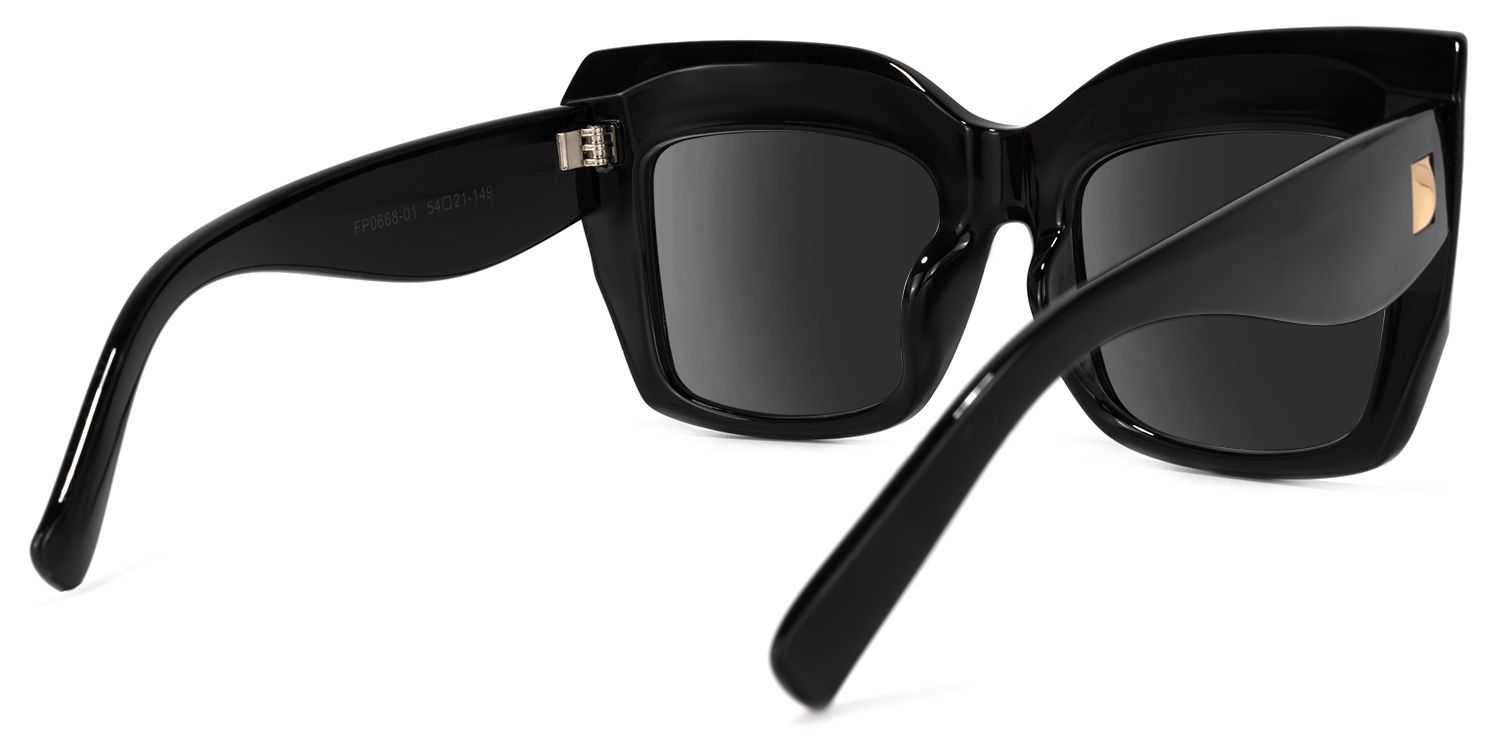 Alberta Cat Eye Black Sunglasses | Zeelool Glasses3