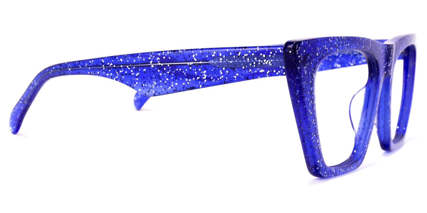 Cecile Cat Eye Blue Glasses | Zeelool Glasses3