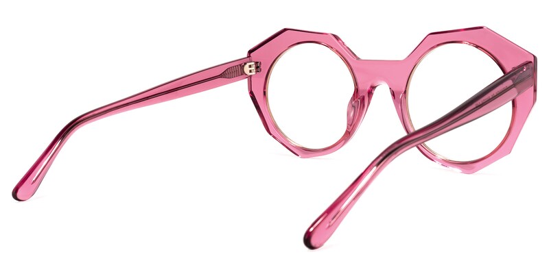 Bogar Geometric Red Glasses | Zeelool Glasses4