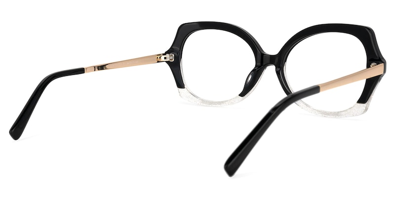 Sugarplum Geometric Black-Green Glasses | Zeelool Glasses4