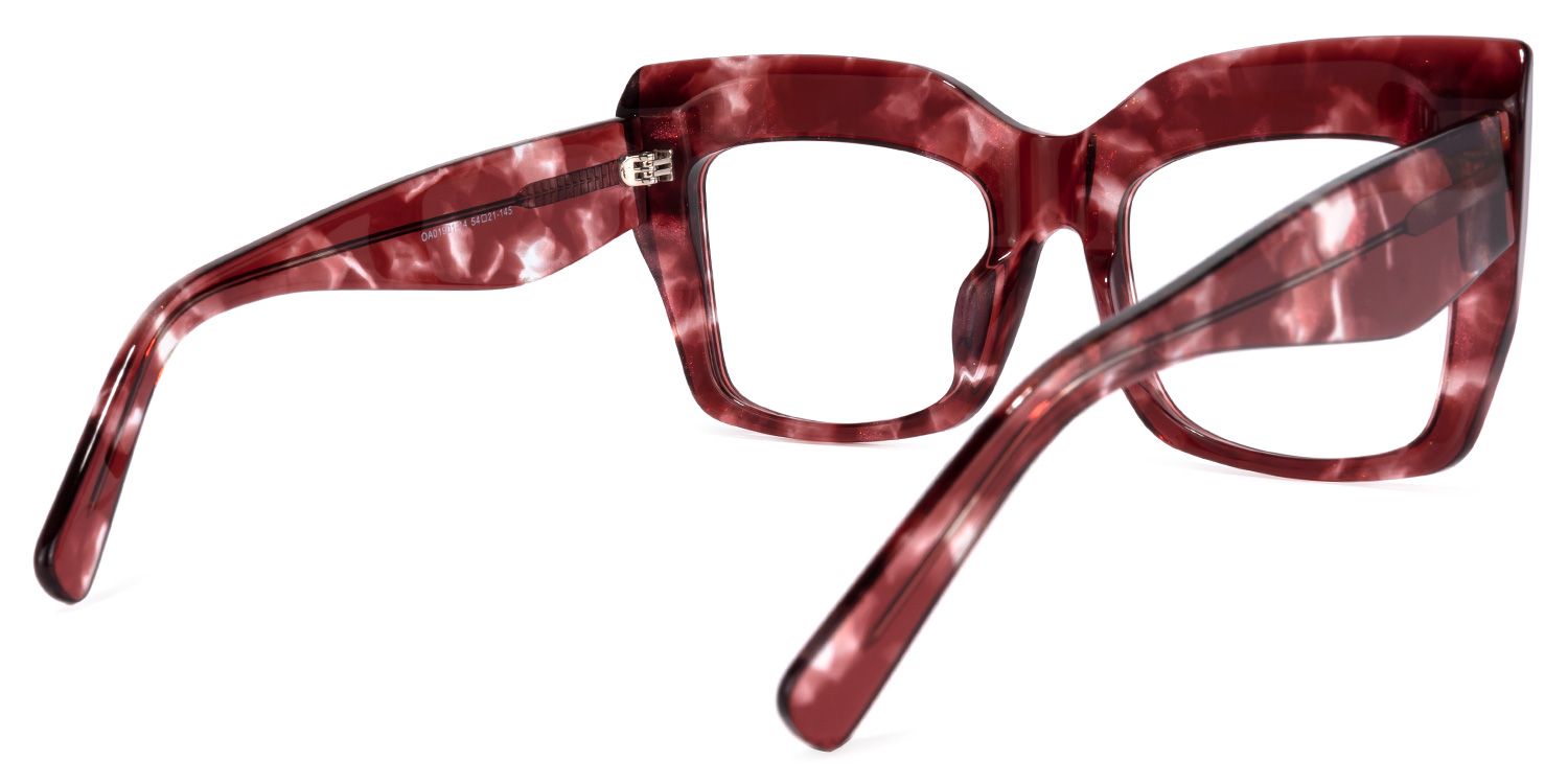 Charmaine Cat Eye Burgundy Glasses | Zeelool Glasses4