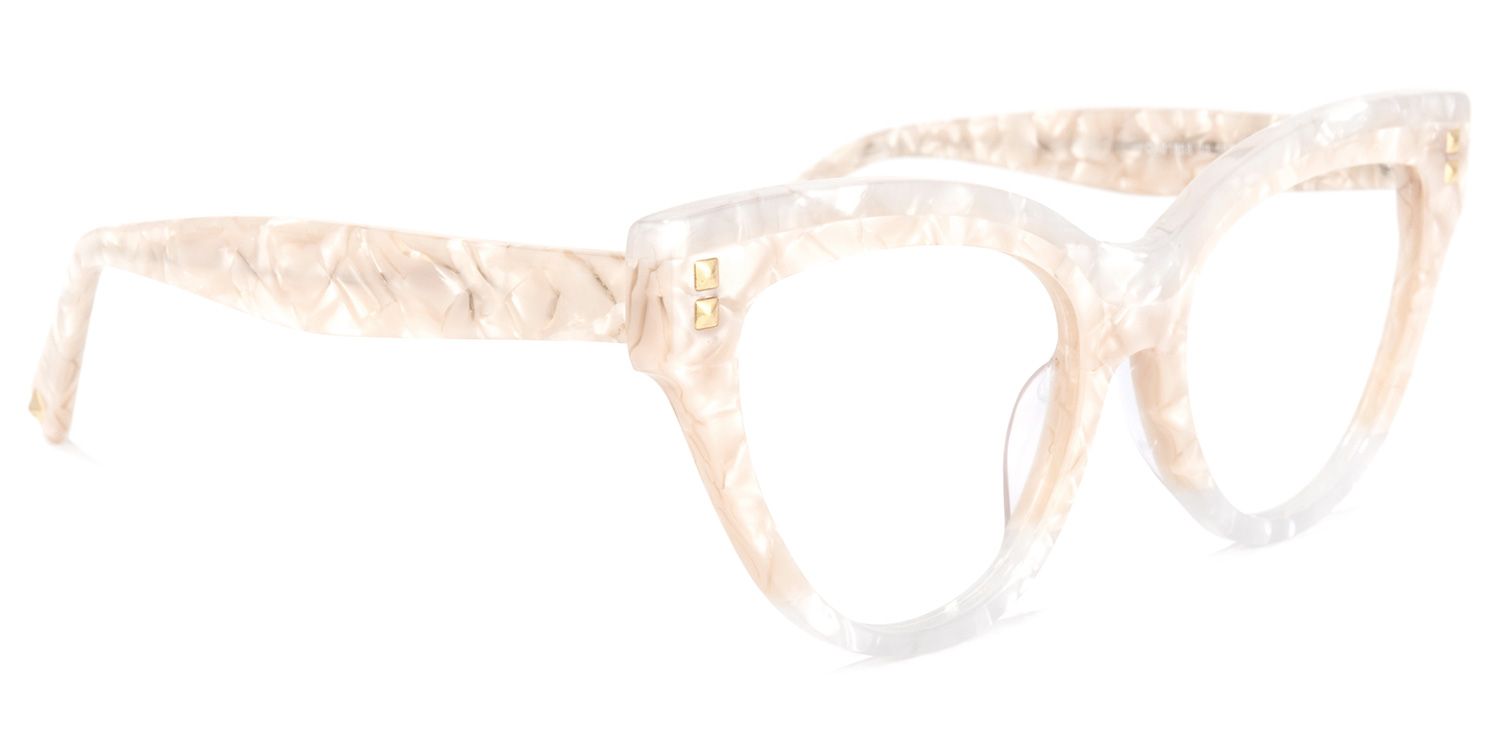 Cascata Cateye Creamy Glasses | Zeelool Glasses2