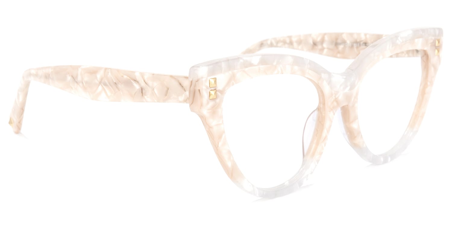 Cascata Cateye Creamy Glasses2