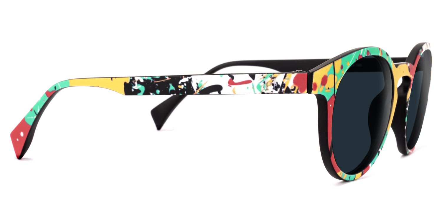 Street-Artist Round Colorful Sunglasses | Zeelool Glasses2