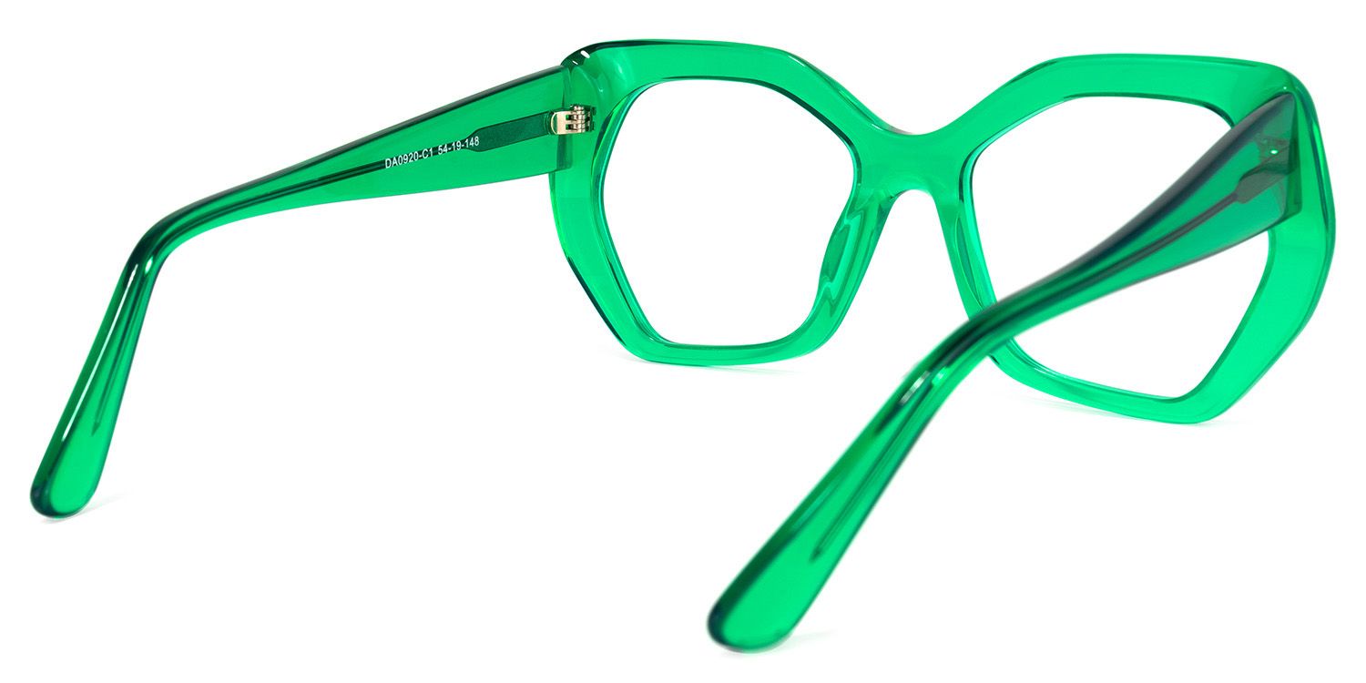Vickie Geometric Green Glasses | Zeelool Glasses4