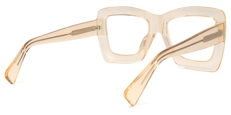 Serenity Square Champagne Glasses | Zeelool Glasses4