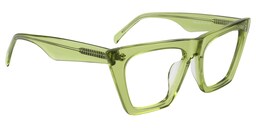 Cecile Cat Eye Light-Green Glasses2