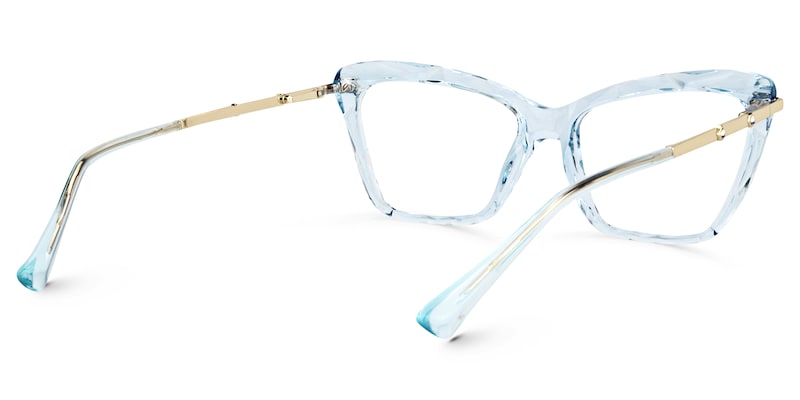 Juliet Cateye Light Blue Glasses | Zeelool Glasses4