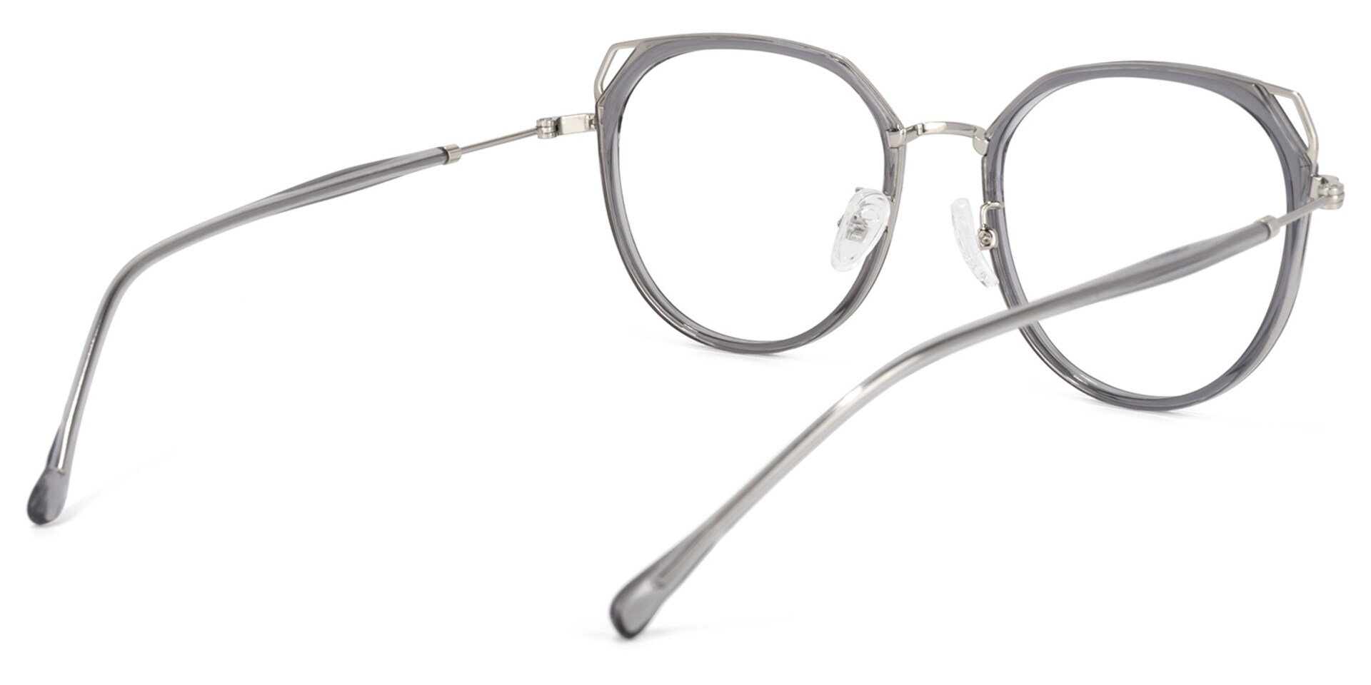 Ofelia Cateye Gray Glasses | Zeelool Glasses4