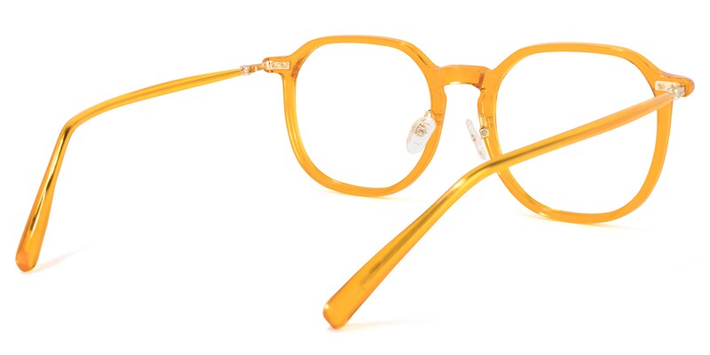 Burnley Square Yellow Glasses | Zeelool Glasses4