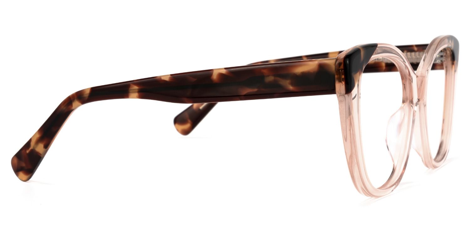 Liranzo Cateye Beige Glasses | Zeelool Glasses2