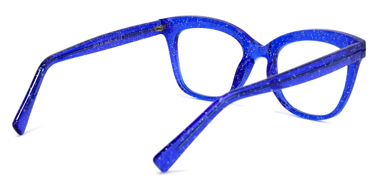 Santiago Cateye Blue Glasses | Zeelool Glasses4