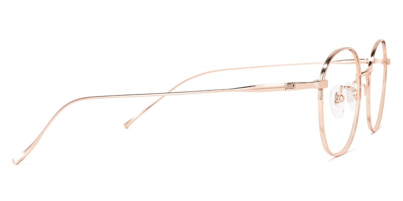 Rafaela Oval Rose-Gold Glasses | Zeelool Glasses2