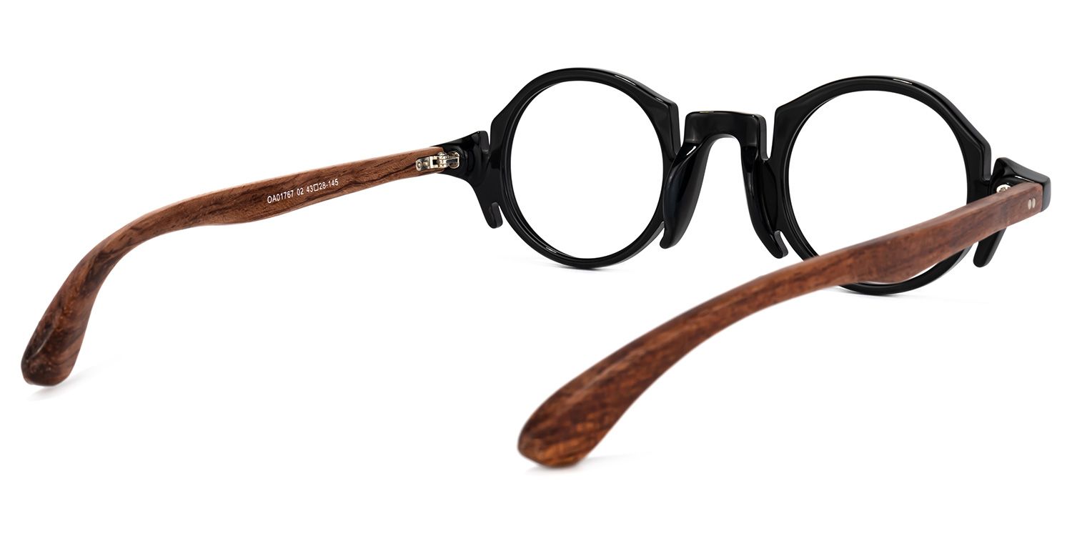 Charlie Round Black Eyeglasses and Unique Big Frames4