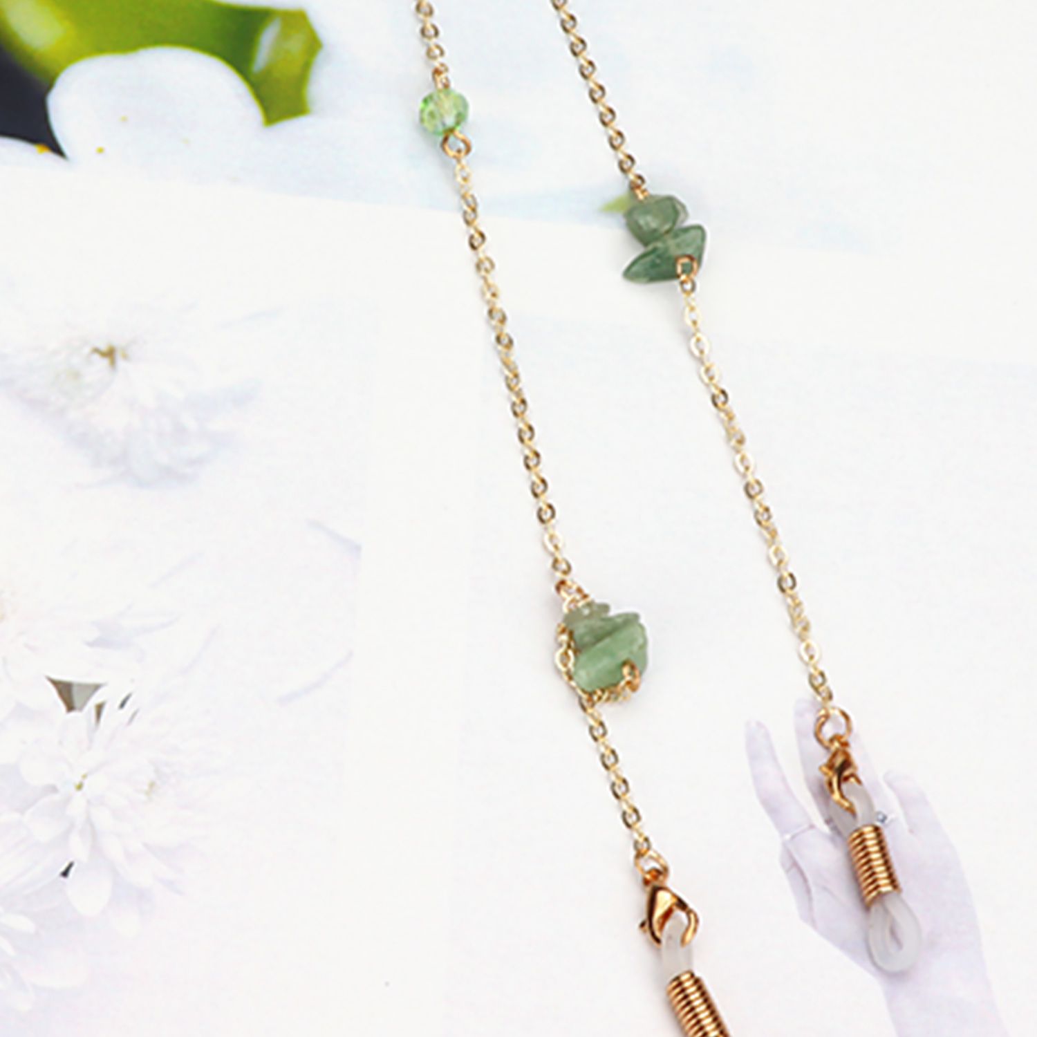 Jade Gold Eyeglasses Chain-09 | Zeelool Glasses2