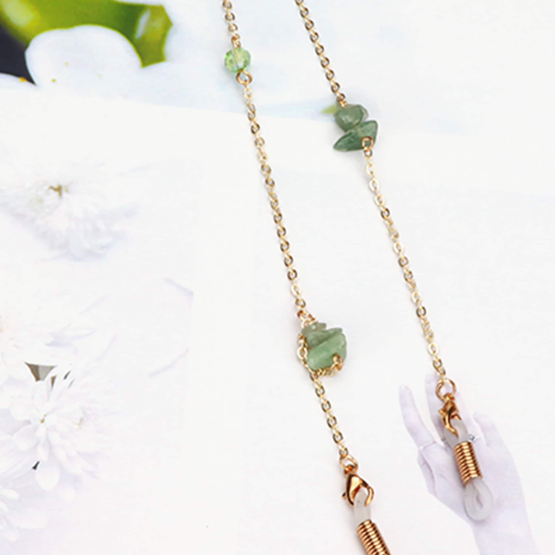 Jade Gold Eyeglasses Chain-09 | Zeelool Glasses2