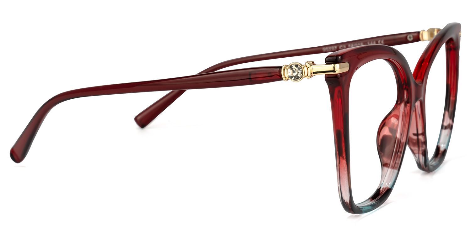 Lamar Butterfly Red Glasses | Zeelool Glasses2