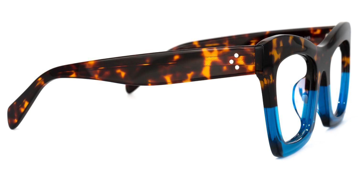 Benitez Square Blue Frame Glasses | Zeelool Optical2