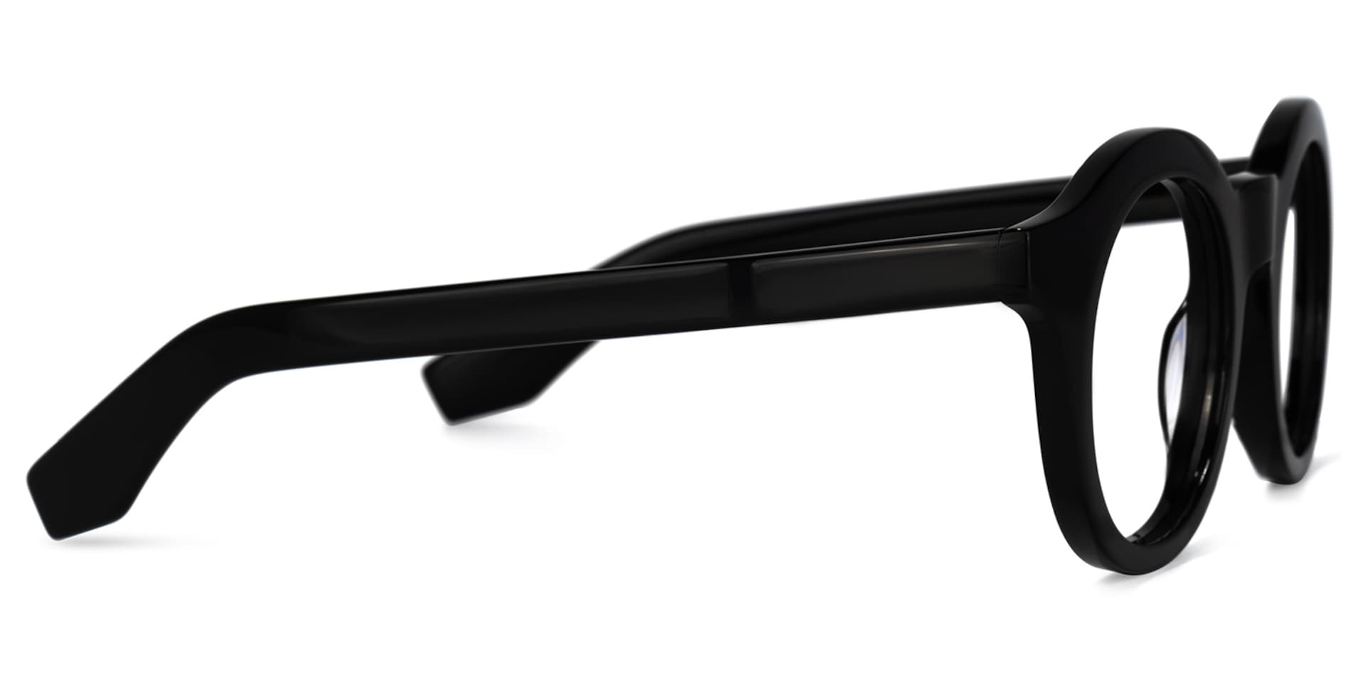 Barger Round Black Glasses | Zeelool Glasses2